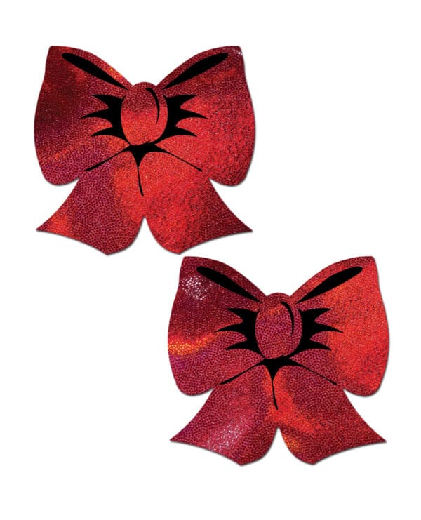 Pastease Coverage Holographic Bow - Red O/S - Image 2