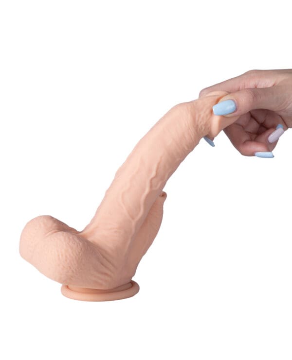 Colter App Controlled Realistic 8.5" Thrusting Dildo Vibrator w/Clit Licker - Ivory - Image 4