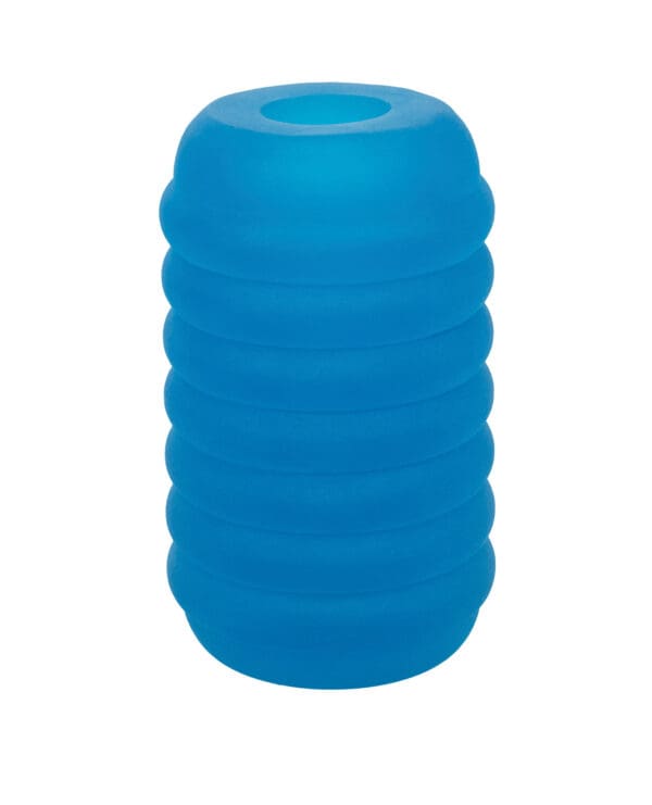 Pop Sock! Ribbed Masturbator - Blue - Image 2