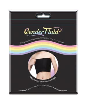 Gender Fluid Strapless Chest Compression Binder - XL Black