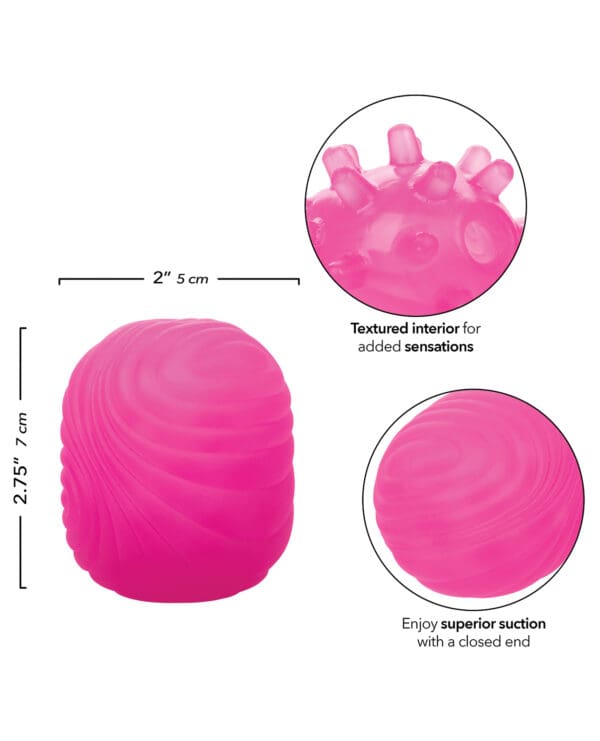 Pop Sock! Textured Masturbator - Pink - Image 3