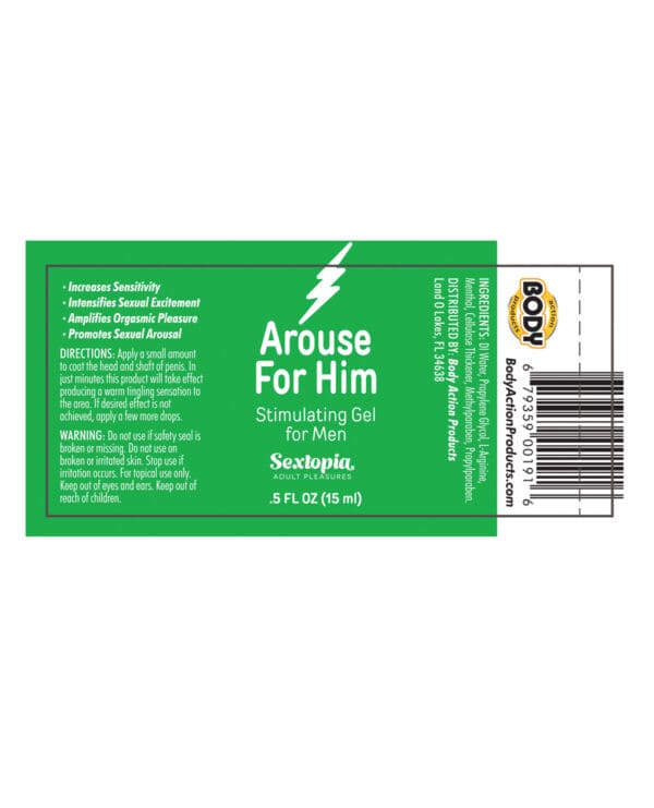 Sextopia Arouse For Him Stimulating Gel - 1/2 oz Bottle - Image 2
