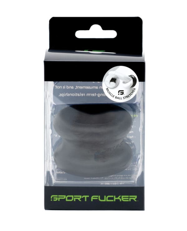 Sport Fucker Silicone Muscle Ball Stretcher - Black - Image 2