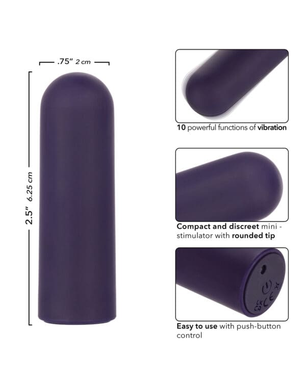 Turbo Buzz Rounded Mini Bullet Stimulator - Purple - Image 5