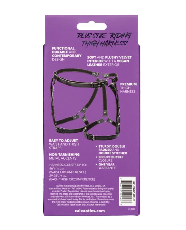 Euphoria Collection Plus Size Riding Thigh Harness - Image 5