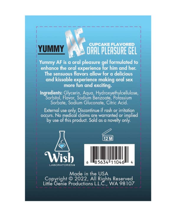 Yummy AF Oral Pleasure Gel - 2.2 oz Cupcake - Image 2