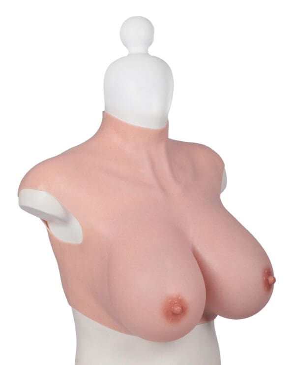 XX-DREAMTOYS Ultra Realistic H Cup Breast Form Extra Large - Ivory - Image 3