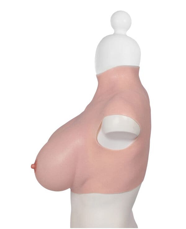XX-DREAMTOYS Ultra Realistic H Cup Breast Form Extra Large - Ivory - Image 4