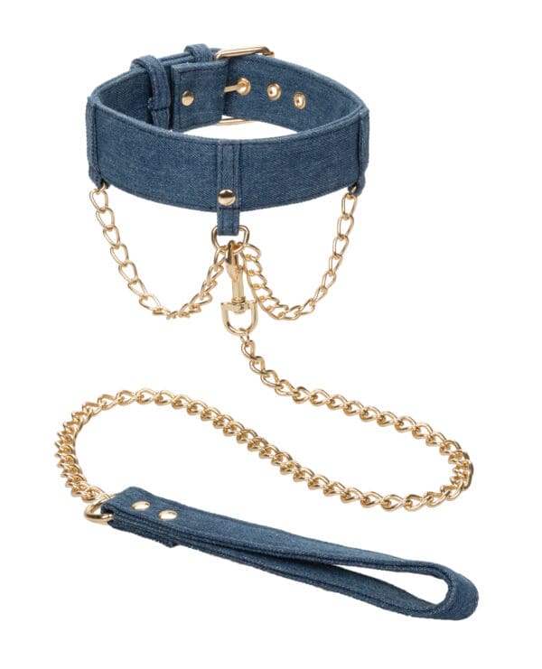 Ride 'Em Premium Denim Collection Collar w/Leash - Image 2