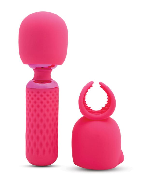 Nu Sensuelle Harlow Mini Wand w/Masturbator Attachment - Pink - Image 2