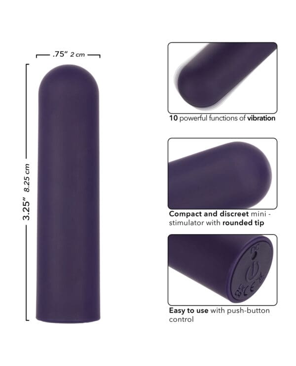 Turbo Buzz Rounded Bullet Stimulator - Purple - Image 5