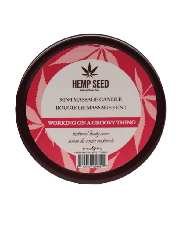 Earthly Body Summer 2024 3 in 1 Massage Candle - 6 oz Working on a Groovy Thing - Image 2