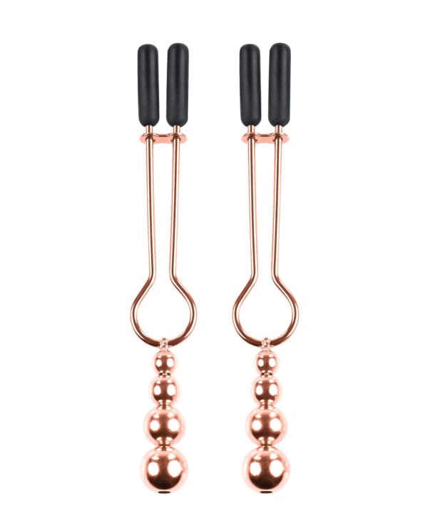 Selopa Beaded Nipple Clamps - Rose Gold - Image 2
