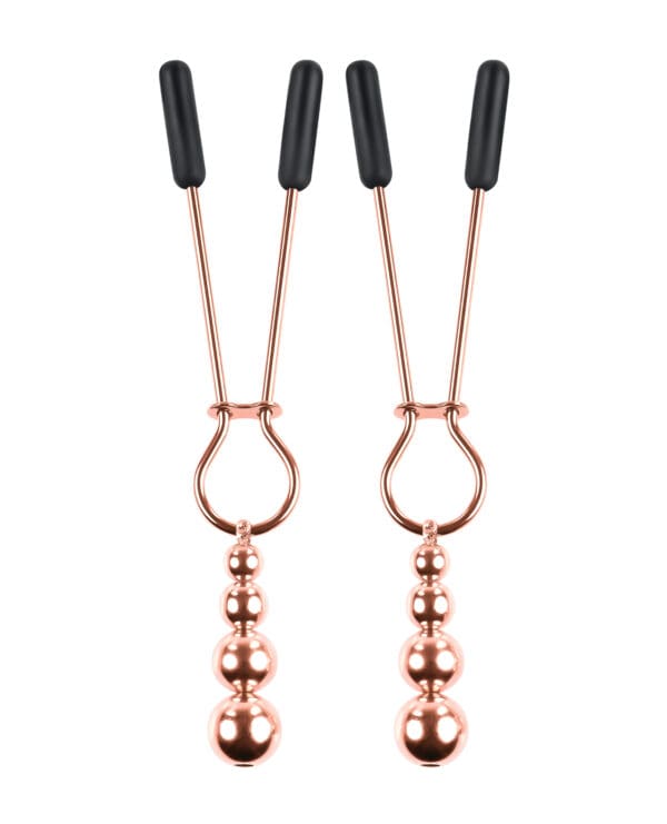 Selopa Beaded Nipple Clamps - Rose Gold - Image 3