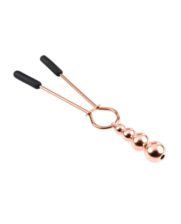 Selopa Beaded Nipple Clamps - Rose Gold - Image 4