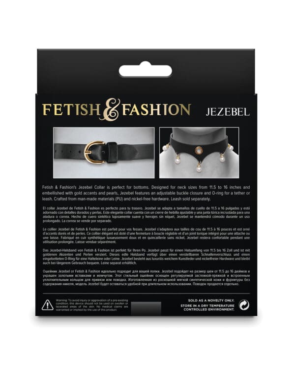 Fetish & Fashion Jezebel Collar - Black - Image 3