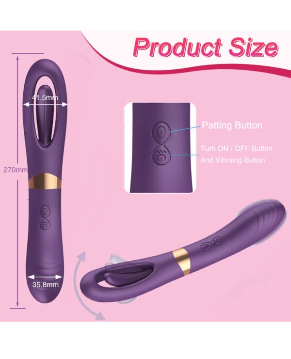 Lisa Flicking G-Spot Vibrator - Purple - Image 5
