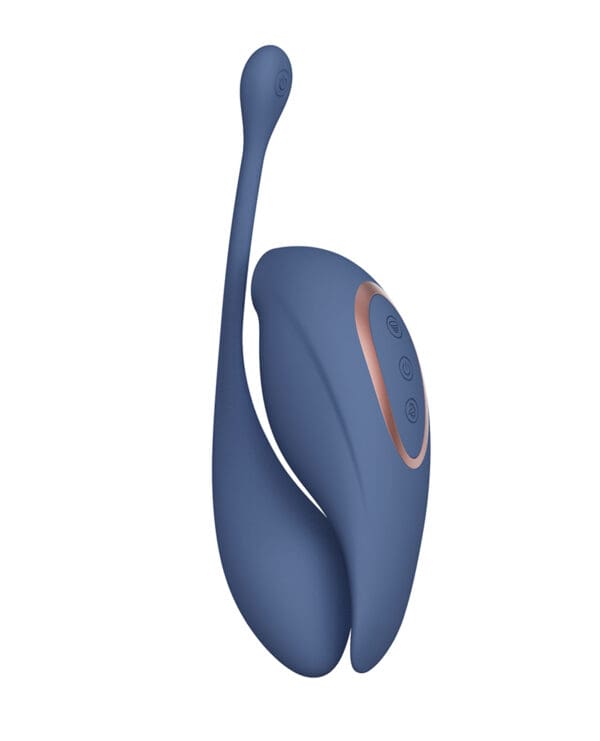 Shots Twitch 2 Vibrator w/Remote Control Vibrating Egg - Blue Grey - Image 2