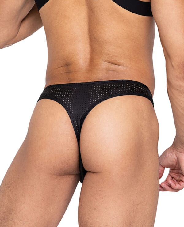 Master Thong w/Contoured Pouch Black MD - Image 2
