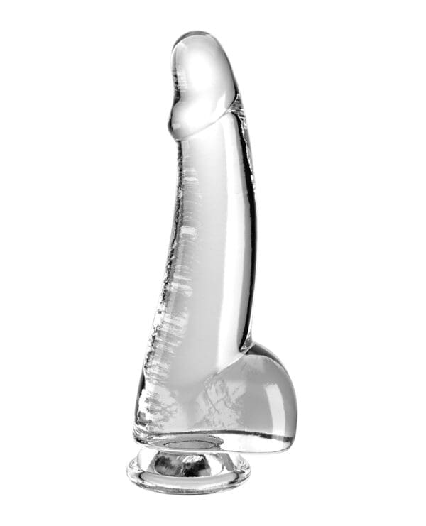 King Cock Clear 7.5" Cock w/Balls - Clear - Image 2