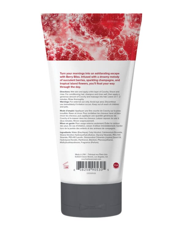 COOCHY Shave Cream - 3.4 oz Berry Bliss - Image 2
