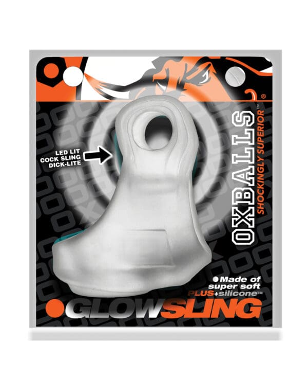 Oxballs Glowsling Cock Sling - LED Clear Ice - Image 4