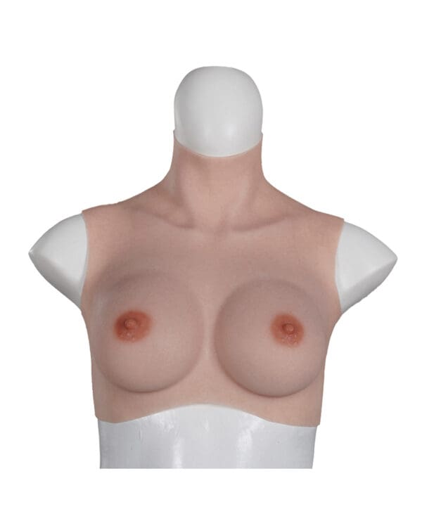 XX-DREAMTOYS Ultra Realistic D Cup Breast Form Medium - Ivory - Image 2