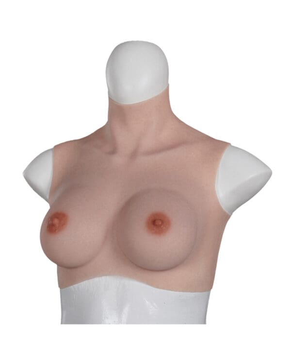 XX-DREAMTOYS Ultra Realistic D Cup Breast Form Medium - Ivory - Image 3