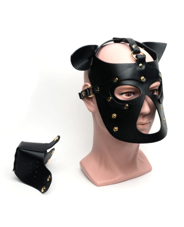 665 Bondage Pup Hood - O/S Black - Image 4