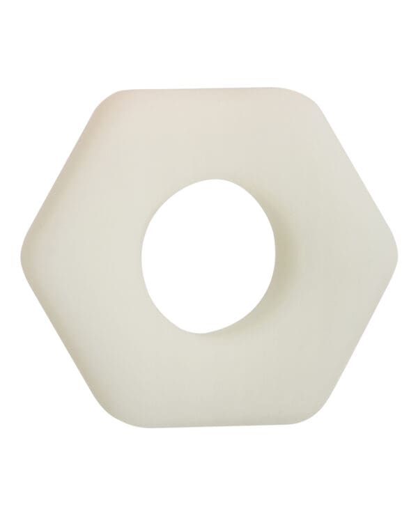 Alpha Liquid Silicone Glow in the Dark Prolong Sexagon Ring - Image 2
