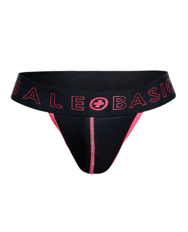 Male Basics Neon Thong  Coral MD - Image 4