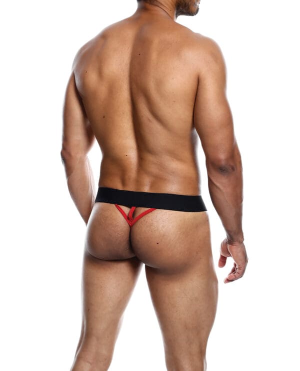 Male Basics Neon Thong Red XL - Image 3