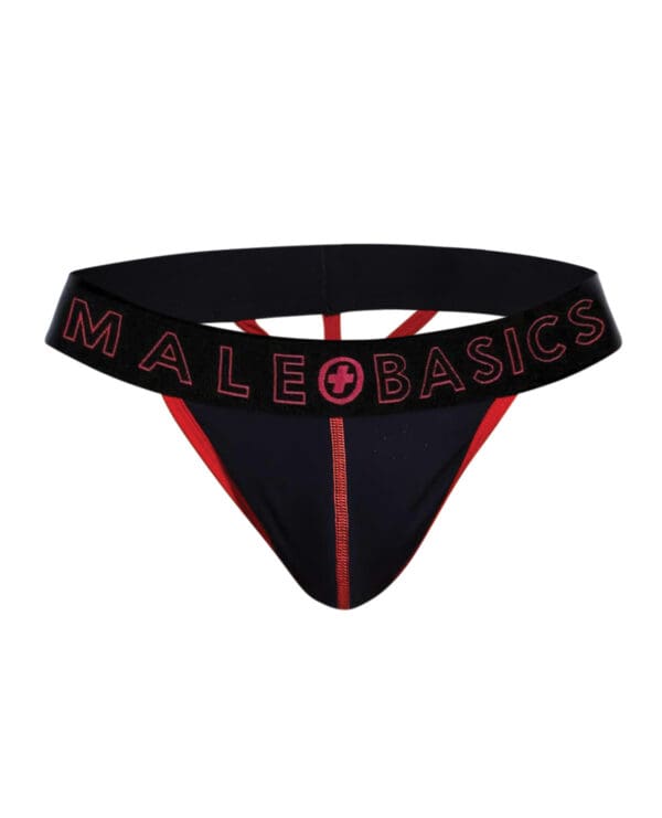 Male Basics Neon Thong Red XL - Image 4