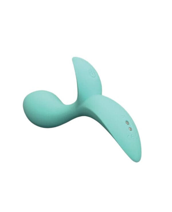 Pink Elephant Buzzy Bae Rechargeable Vibe w/Remote - Aqua - Image 3