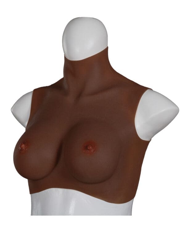 XX-DREAMTOYS Ultra Realistic D Cup Breast Form Medium - Black - Image 2