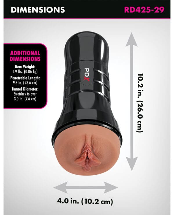 PDX Extreme Wet Pussies Super Luscious Lips XXL Stroker - Brown - Image 5