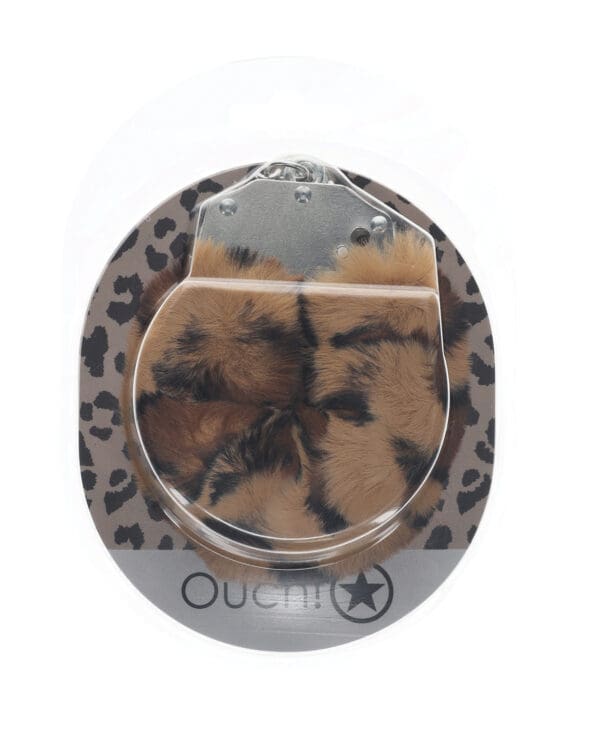 Shots Ouch! Heavy-duty Fluffy Handcuffs - Leopard - Image 2