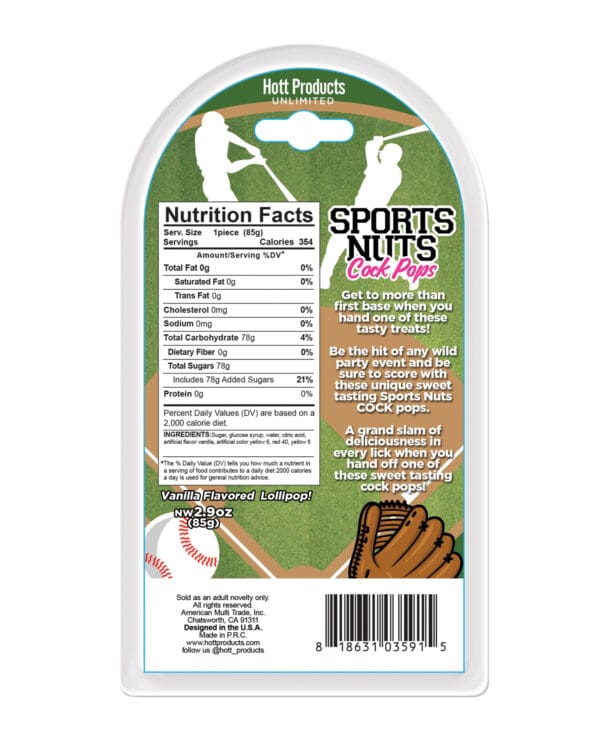 Sports Nuts Cock Pop Baseballs - Vanilla - Image 2