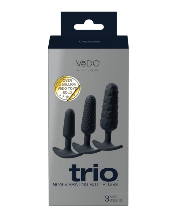 VeDO Trio Anal Plug Set - Black - Image 4