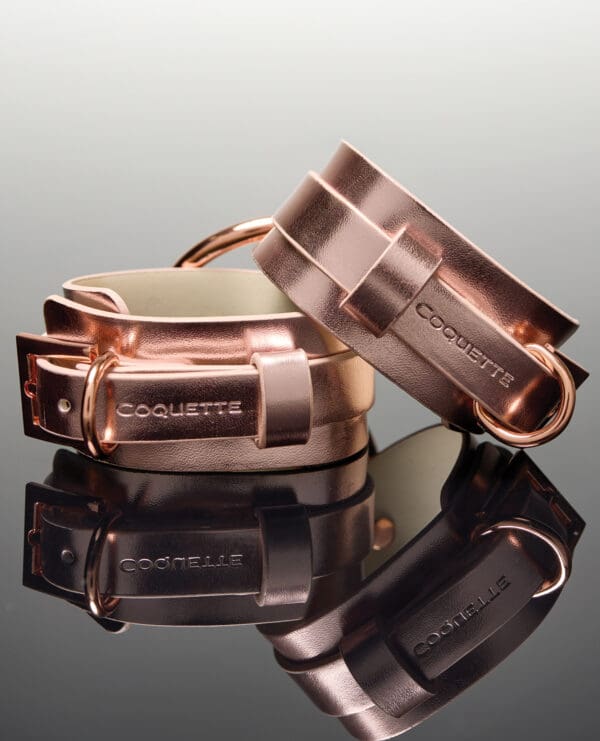Pleasure Collection Adjustable Handcuffs - Rose Gold - Image 2