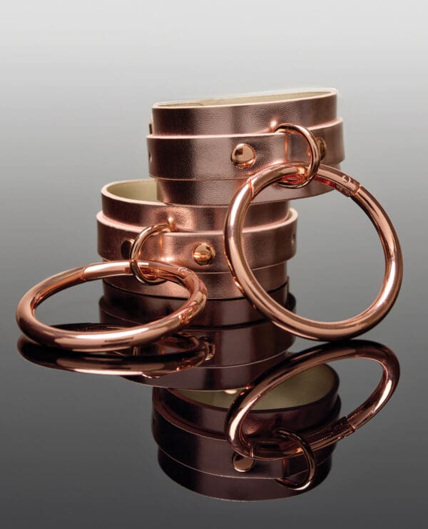Pleasure Collection Adjustable Handcuffs - Rose Gold - Image 3