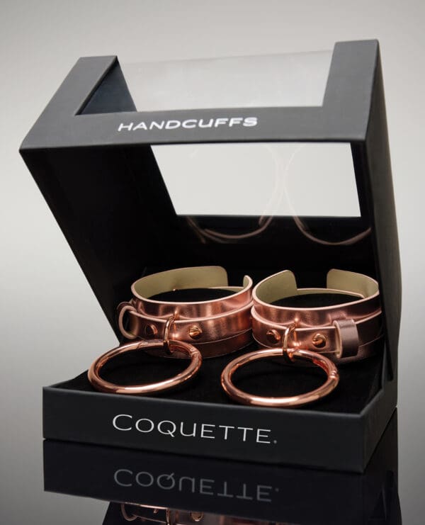 Pleasure Collection Adjustable Handcuffs - Rose Gold - Image 4