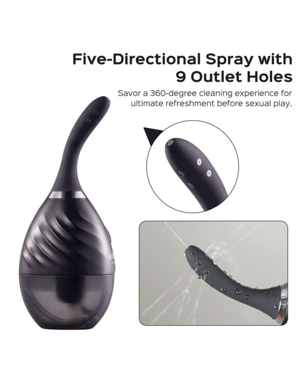 Bulby Auto Spray Anal Douche System - Black - Image 2