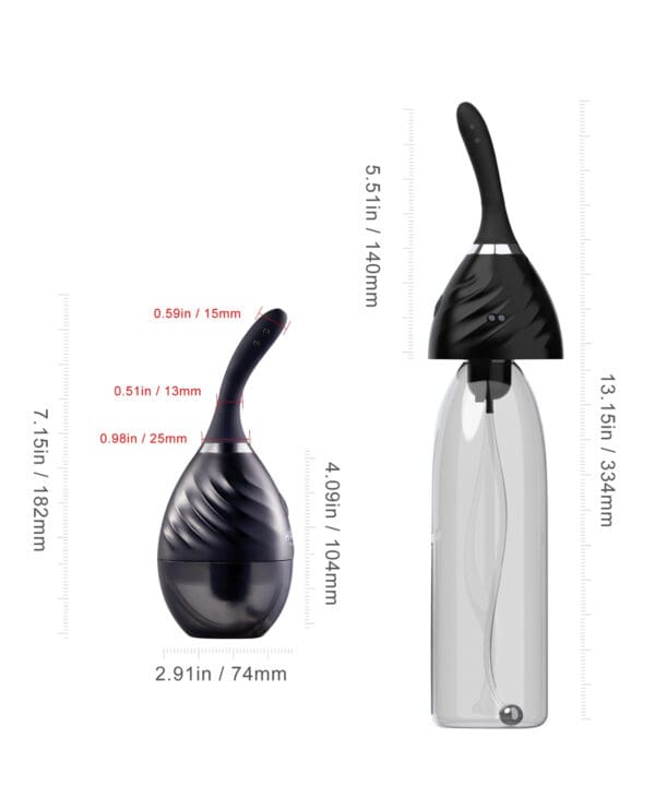 Bulby Auto Spray Anal Douche System - Black - Image 5