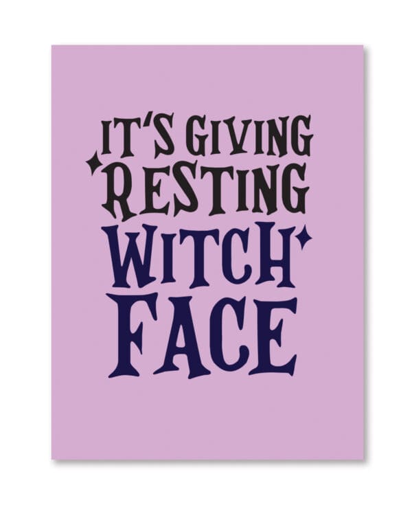 Halloween Witch Face Greeting Card w/Sticker - Image 2