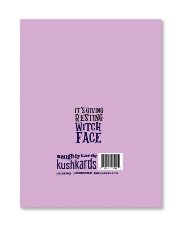 Halloween Witch Face Greeting Card w/Sticker - Image 3