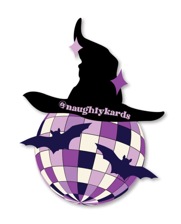 Halloween Witch Face Greeting Card w/Sticker - Image 4