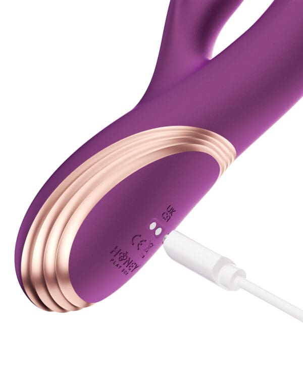 GEM Twin Balls Rabbit Vibrator - Purple - Image 4