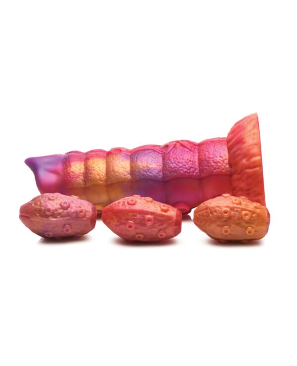 Creature Cocks Nymphoid Ovipositor Silicone Dildo w/Eggs - Multi Color - Image 3