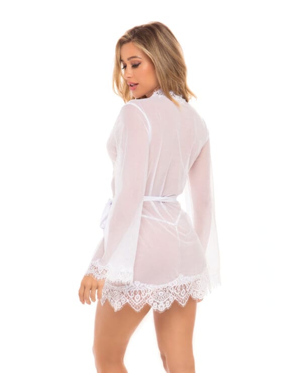 Provence Short Robe - White L/XL - Image 2